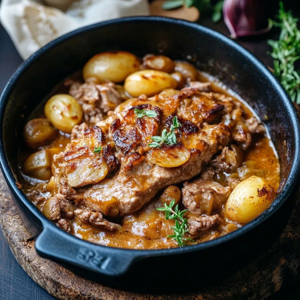 Rouladentopf aus dem Backofen