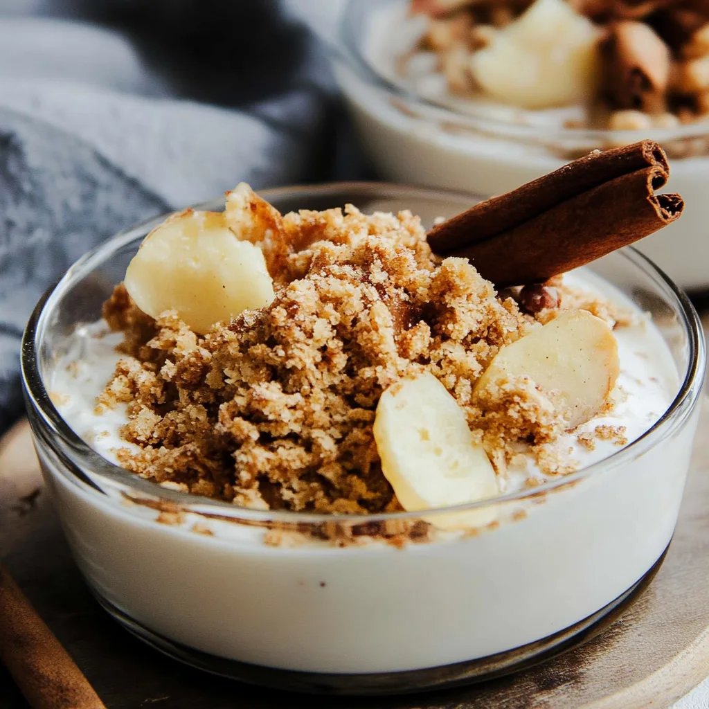 Bratapfel-Crumble auf Zimtcreme