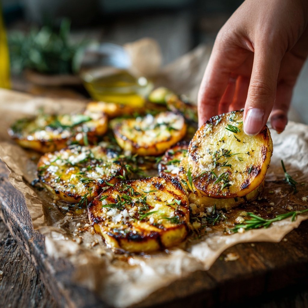 Gegrillte Süßkartoffel Scheiben