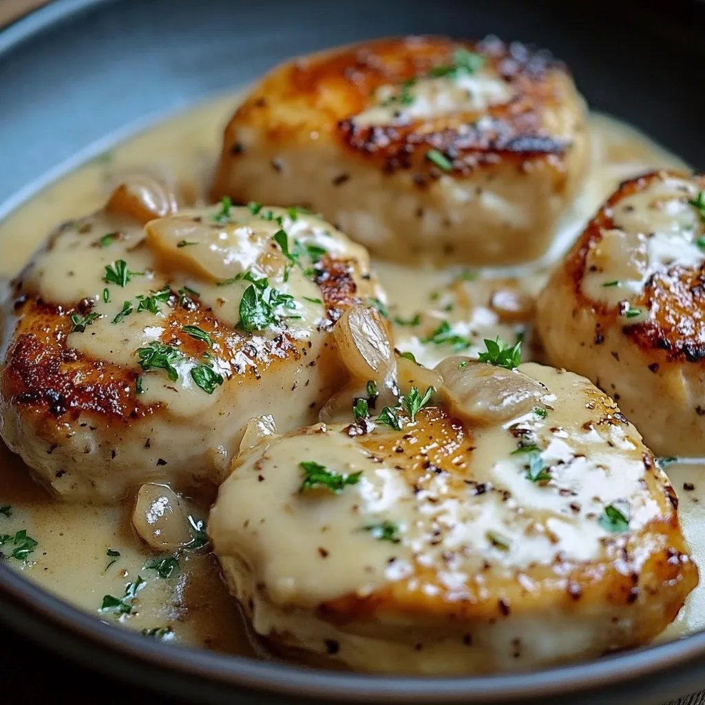 Saftige Hähnchenbrust in Cremiger Frischkäsesauce