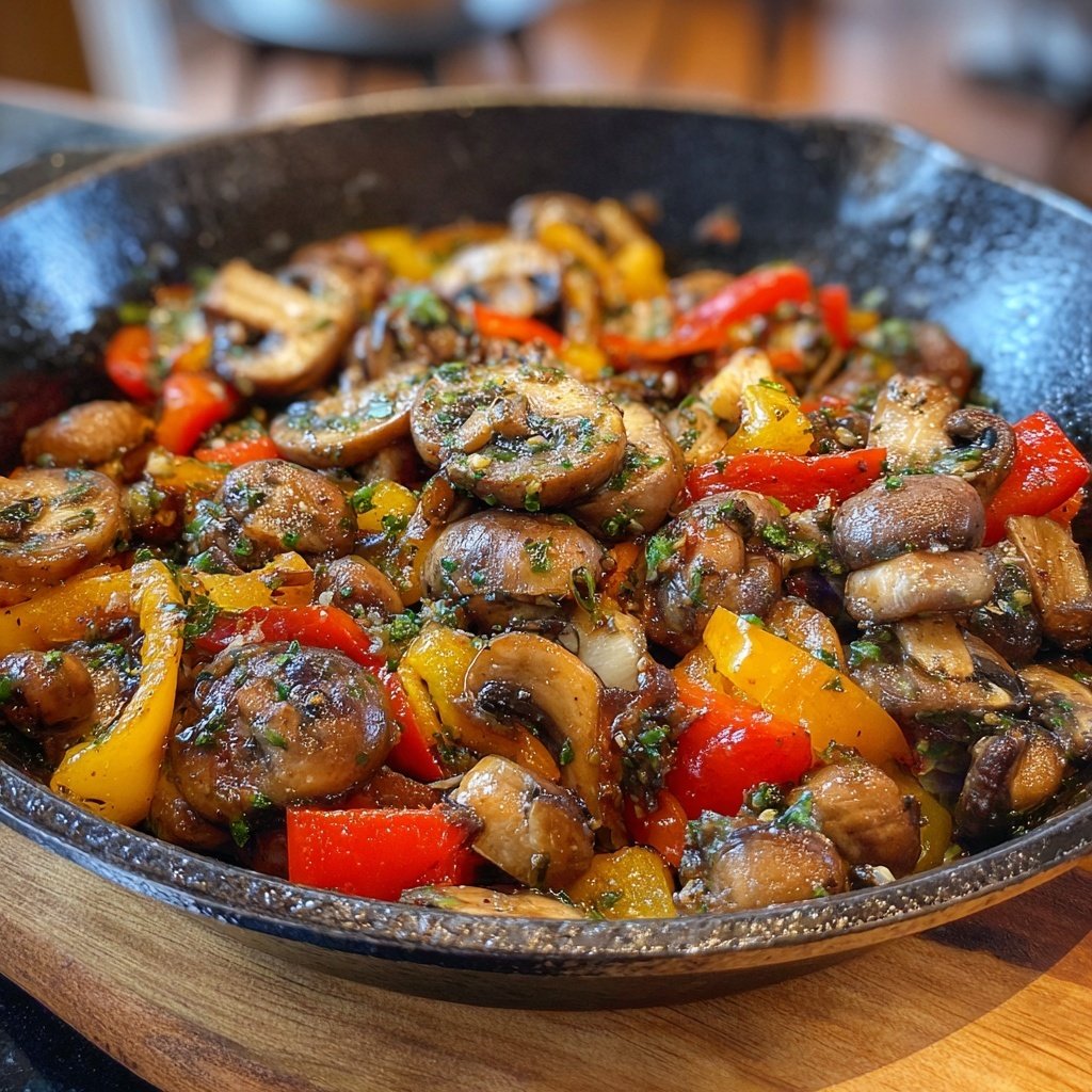 Vegetarische Pilz Pfanne